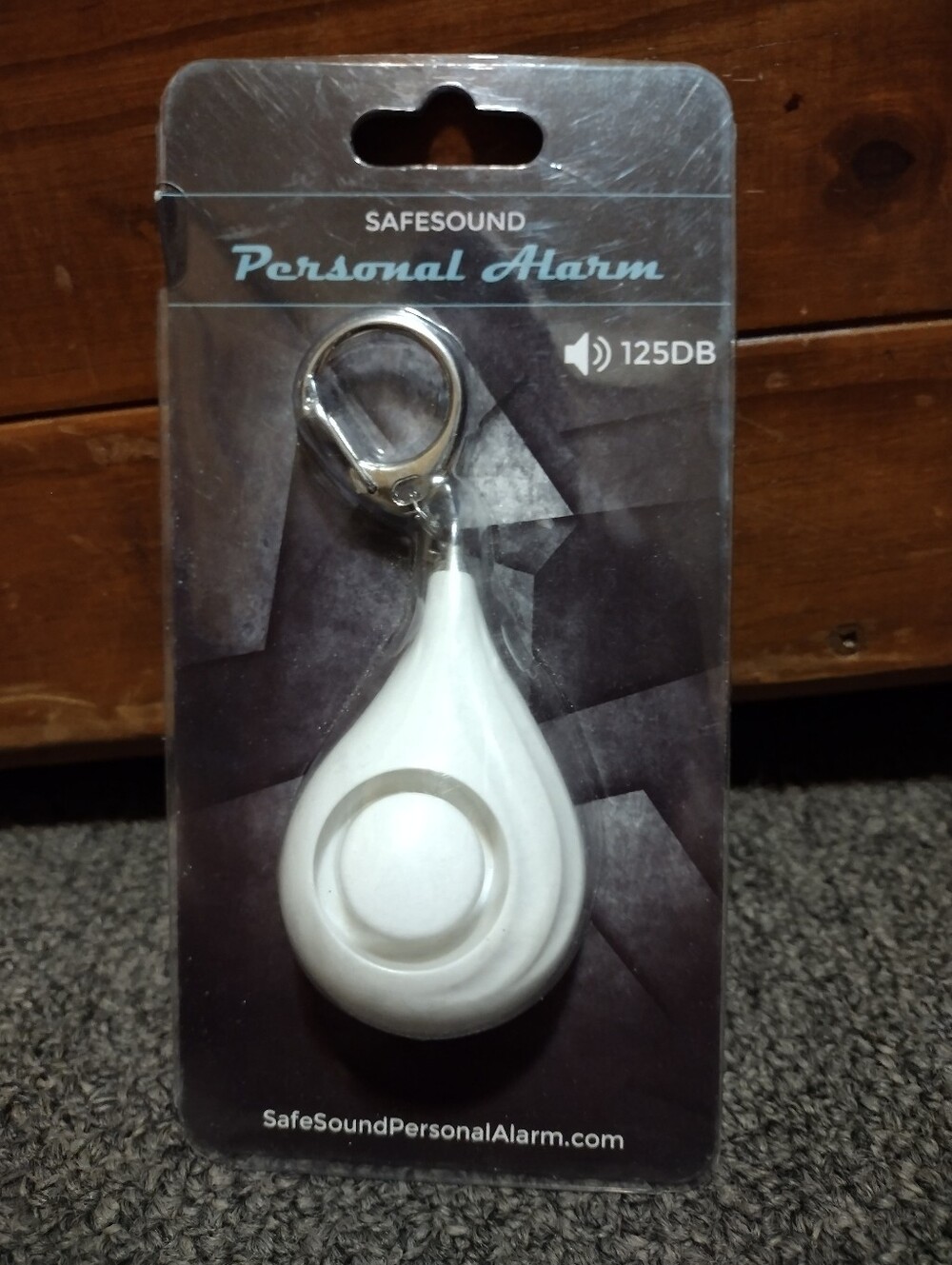 SafeSound Personal Alarm 125 DB - White Keychain 125DB